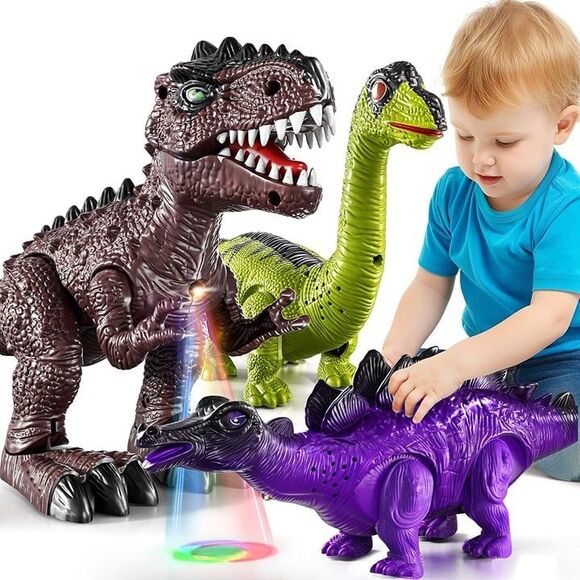 Magnetic Dinosaur Toys For Kids - 3D Movable STEM Building Set, 5 Dino Types